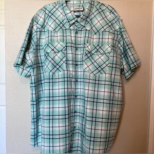Magellan Outdoors Green Plaid Men's Shirt
